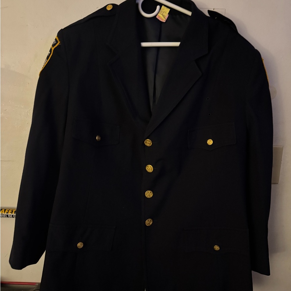 Blue NYPD dress blouse with gold buttons